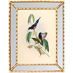 Постер с изображением птиц и цветов в зеркальной раме Blooming Birds Poster варинант исполнения - 5 | Loft Concept в Волгограде