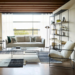 Металлический стеллаж с деревянными полками и ящиками Menzie Metal Wood Rack варинант исполнения - 4 | Loft Concept в Волгограде