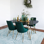 Обеденный стол на металлических ножках Ward Brass Dining Table варинант исполнения - 6 | Loft Concept в Волгограде