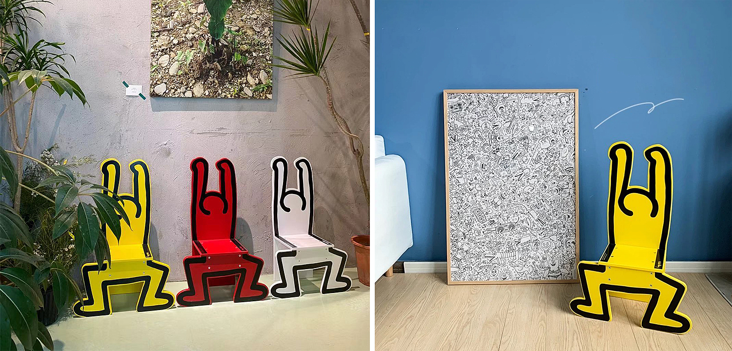 Детский стул Chaise Keith Haring Dancer Vilac Желтый Детский стул Chaise Keith Haring Dancer Vilac Желтый - Loft-Concept в Волгограде