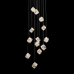 Люстра каскадная с мозаичным хрустальным оформлением Sparks of Crystal варинант исполнения - 1 | Loft Concept в Волгограде