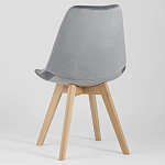 Стул с мягким велюровым сиденьем Arvika Grey варинант исполнения - 5 | Loft Concept в Волгограде