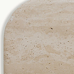 Консоль с овальной столешницей и фактурным деревянным основанием Enzo варинант исполнения - 4 | Loft Concept в Волгограде