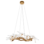 Люстра подвесная с прозрачными стеклянными птичками на ветвях Диаметр 100 см Serip Voa варинант исполнения - 2 | Loft Concept в Волгограде