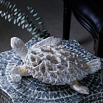 Статуэтка черепаха с ажурным панцирем и детализированной текстурой в белом цвете Marine Accessories варинант исполнения - 7 | Loft Concept в Волгограде