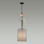 Подвесной светильник с серым тканевым плафоном Flourish варинант исполнения - 3 | Loft Concept в Волгограде