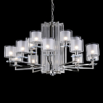 Люстра многоярусная с 15-ю цилиндрическими плафонами из стекла Laurent варинант исполнения - 1 | Loft Concept в Волгограде