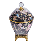 Шкатулка черного цвета с цветочной росписью Eden Garden варинант исполнения - 3 | Loft Concept в Волгограде