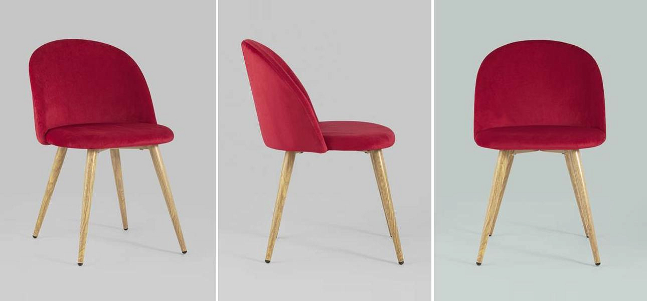 Стул Miruna Chair II Красный Велюр Стул Miruna Chair II Красный Велюр - Loft-Concept в Волгограде