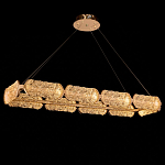 Люстра прямоугольная с текстурным природным рисунком IceFlame варинант исполнения - 1 | Loft Concept в Волгограде