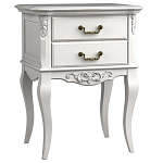 Тумба прикроватная белого цвета из массива бука в стиле прованс White Provence варинант исполнения - 1 | Loft Concept в Волгограде