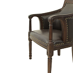 Кресло кожаное на 4-х деревянных ножках из массива березы Ethan Armchair brown варинант исполнения - 4 | Loft Concept в Волгограде