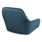 Стул с мягкой синей обивкой из велюра и подъемно-поворотным механизмом на черных колесиках Harper Blue варинант исполнения - 3 | Loft Concept в Волгограде