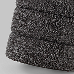 Пуф Three Gray в ткани букле серого цвета варинант исполнения - 6 | Loft Concept в Волгограде