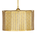 Люстра с золотым фактурным каркасом и тканевым абажуром Lustery Gold варинант исполнения - 3 | Loft Concept в Волгограде