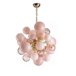 Люстра розовые шары на золотом каркасе Pink Light Bubbles варинант исполнения - 1 | Loft Concept в Волгограде
