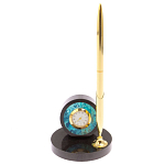 Часы настольные с ручкой из натурального камня Stone Clock варинант исполнения - 1 | Loft Concept в Волгограде