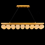 Люстра линейная прямоугольная с сферическими плафонами Phased Spheres варинант исполнения - 2 | Loft Concept в Волгограде