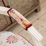 Полукресло из массива бука бежевое с растительным орнаментом Raffael Angel Beige Chair варинант исполнения - 3 | Loft Concept в Волгограде