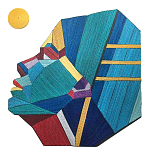 Арт объект на стену из нитей Девушка и Солнце wall panel Girl and Sun варинант исполнения - 2 | Loft Concept в Волгограде