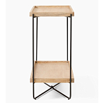 Консоль деревянной столешницей и полкой Wooden Table Top and Shelf варинант исполнения - 1 | Loft Concept в Волгограде