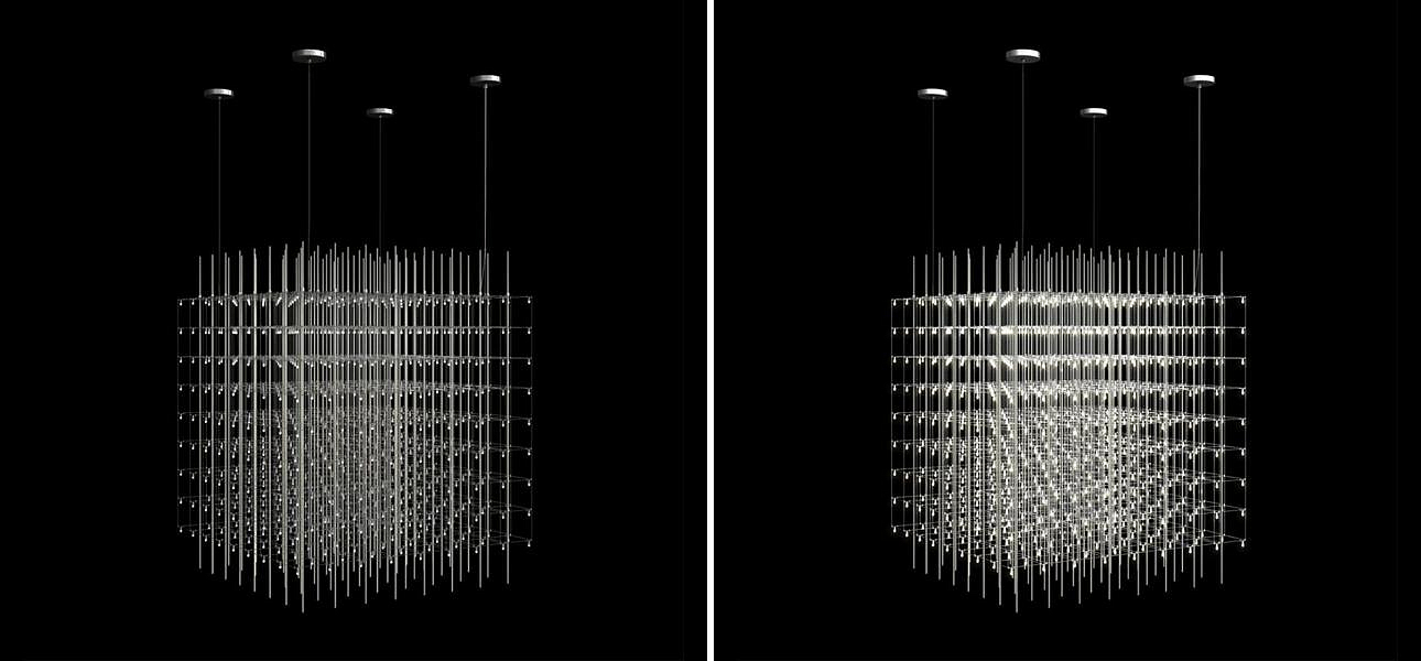 Светодиодная Люстра Куб Universe Square Glass by Quasar 80 см Светодиодная Люстра Куб Universe Square Glass by Quasar 80 см - Loft-Concept в Волгограде