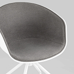 Офисное кресло из пластика с мягким сиденьем Eggshell Grey варинант исполнения - 7 | Loft Concept в Волгограде