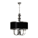 Люстра подвесная круглая с черным абажуром и чашей крепления в форме многогранника Natural Concepts варинант исполнения - 2 | Loft Concept в Волгограде