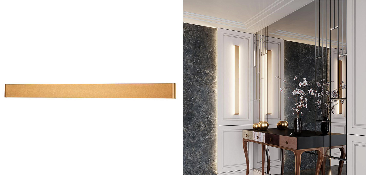 Бра Obverse Gold Long Wall lamp Бра Obverse Gold Long Wall lamp - Loft-Concept в Волгограде