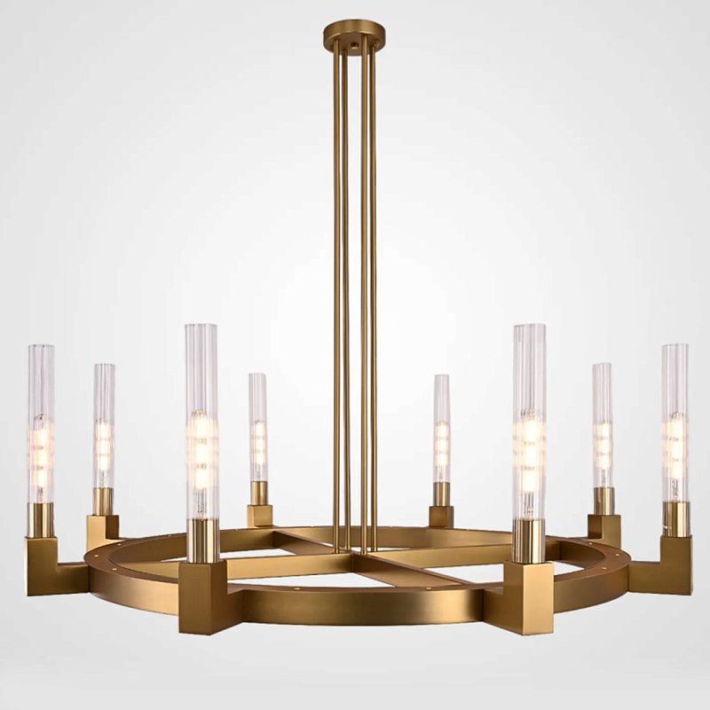 Люстра CANELLE Round Chandelier 8 Modern Brass Латунь в Волгограде | Loft Concept 