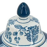 Ваза с крышкой и голубым цветочным рисунком на белом фоне Blue & White Ornament варинант исполнения - 3 | Loft Concept в Волгограде