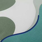 Подушка декоративная хлопковая мятного цвета с абстрактным принтом Elysian Flow Breeze варинант исполнения - 3 | Loft Concept в Волгограде