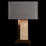 Настольная лампа с основанием из натурального камня c серым прямоугольным абажуром Lapis Tiburtinus варинант исполнения - 2 | Loft Concept в Волгограде