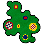 Дизайнерский ковер с цветами Poltronova Tappeto Prato Rug варинант исполнения - 1 | Loft Concept в Волгограде