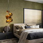 Люстра креативная из дисков цвета латунь Constellation Light and Style варинант исполнения - 3 | Loft Concept в Волгограде