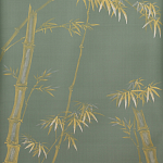 Обои ручная роспись Bamboo Golden on Blue grey dyed silk варинант исполнения - 2 | Loft Concept в Волгограде