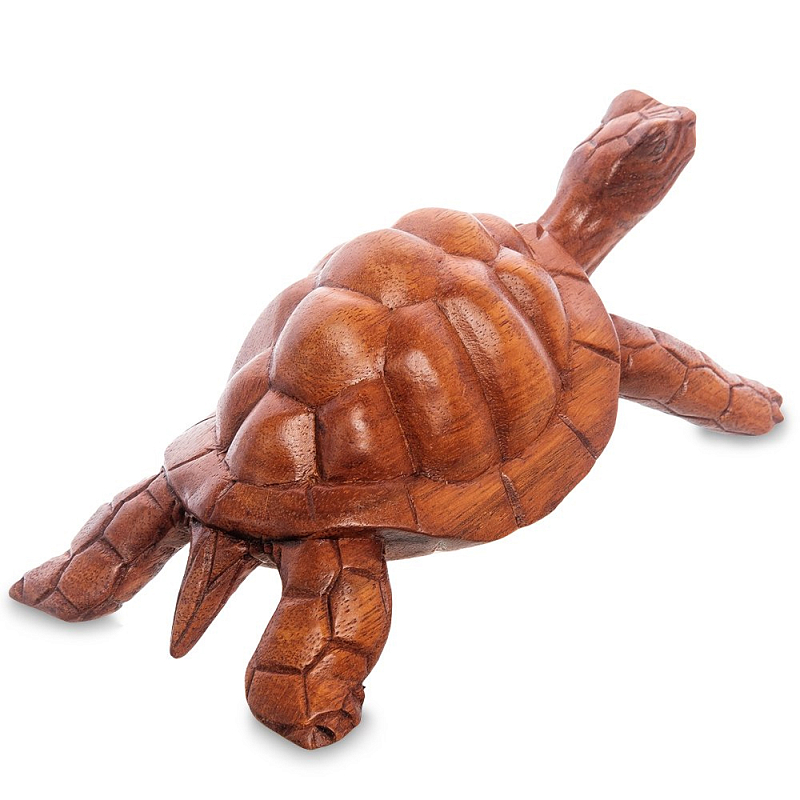 Статуэтка в виде черепахи деревянная Turtle world Коричневый Статуэтка в виде черепахи деревянная Turtle world Коричневый в Волгограде | Loft Concept