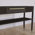 Дизайнерская Консоль с полкой и ящиком Primo Темный орех варинант исполнения - 3 | Loft Concept в Волгограде