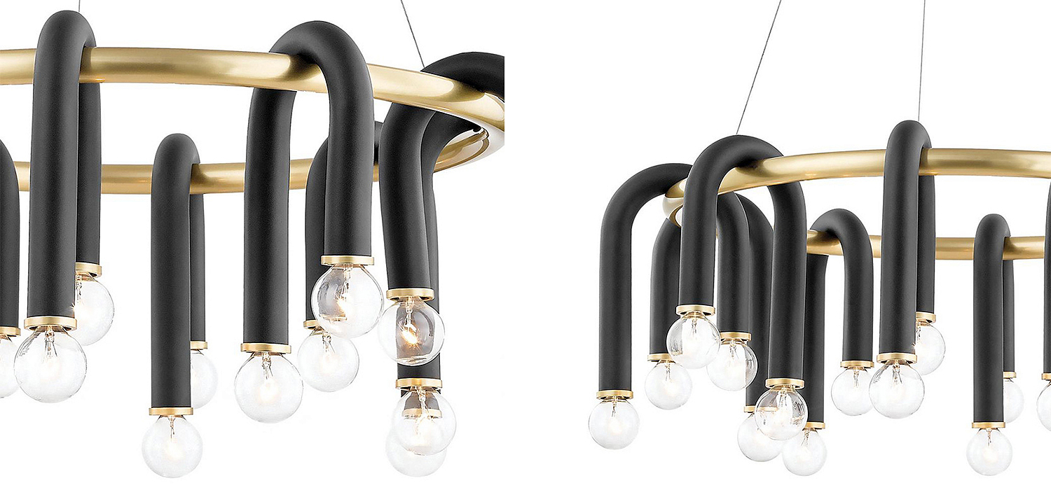 Люстра Paulson floppy chandelier round gold Люстра Paulson floppy chandelier round gold - Loft-Concept в Волгограде