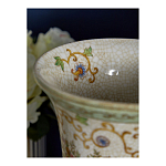 Ваза из фарфора на бронзовом основании Turquoise Blooming Garden варинант исполнения - 7 | Loft Concept в Волгограде