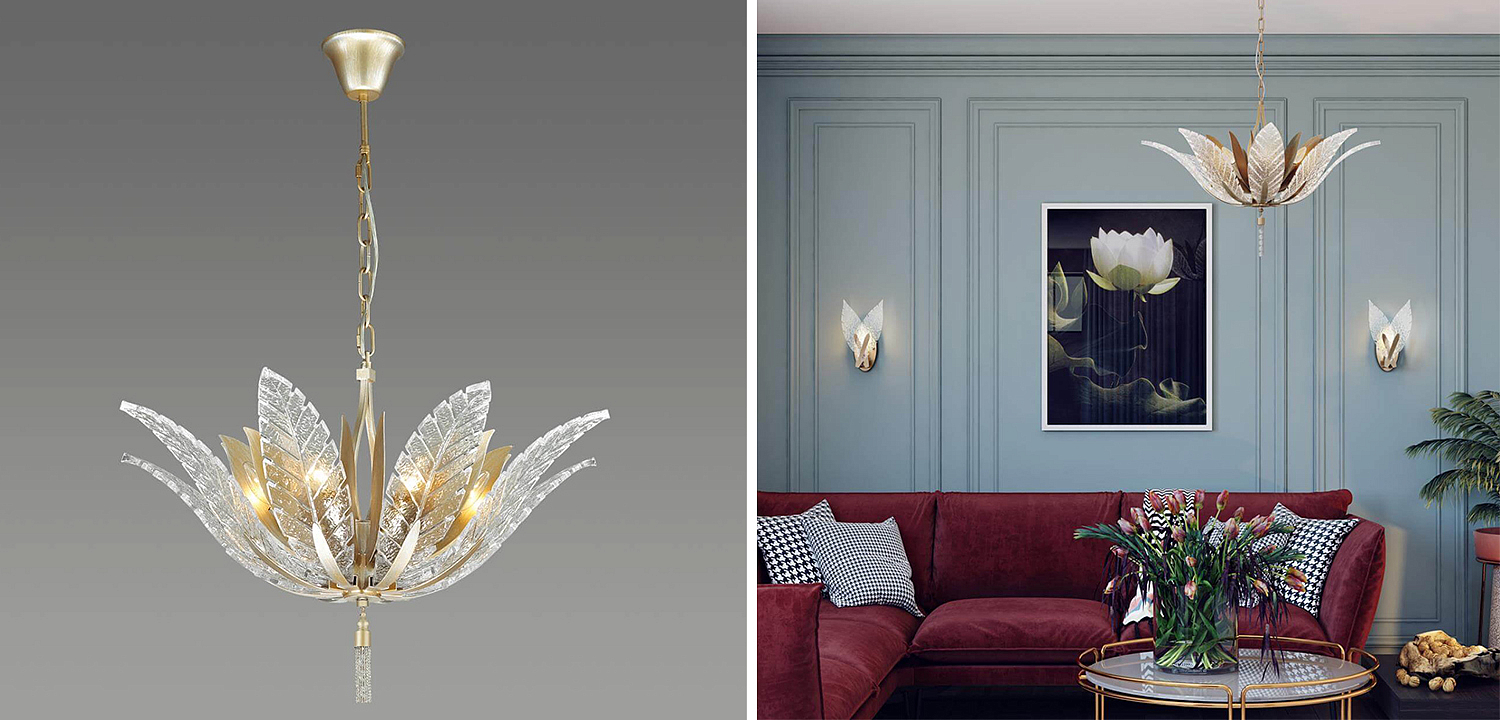 Люстра Glass Petals Chandelier 75 Люстра Glass Petals Chandelier 75 - Loft-Concept в Волгограде