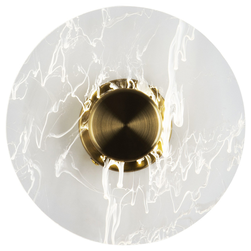 Бра в форме диска Loggia White Smoke Acrylic Wall Lamp Латунь Белый Прозрачное Стекло Бра в форме диска Loggia White Smoke Acrylic Wall Lamp Латунь Белый Прозрачное Стекло в Волгограде | Loft Concept