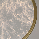 Светодиодный подвесной светильник круглой формы с металлической рамой золотого цвета Marble Glow 47 варинант исполнения - 4 | Loft Concept в Волгограде