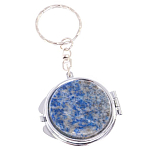 Зеркало брелок карманное двухстороннее из натурального камня Лазурит Stone Mirrors варинант исполнения - 5 | Loft Concept в Волгограде