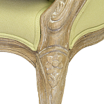 Кресло Ava Classical Armchair green striped flax варинант исполнения - 5 | Loft Concept в Волгограде