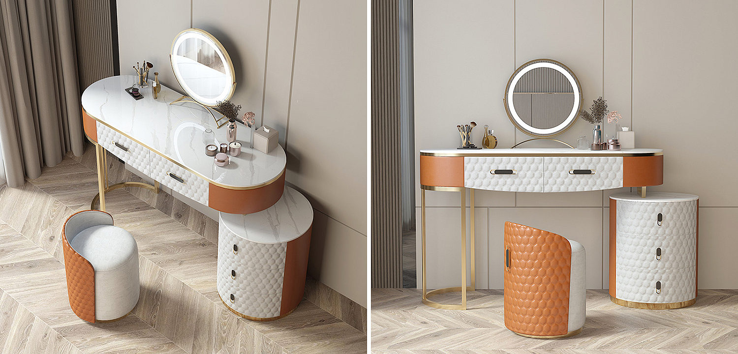 Трельяж Kathryn Bedroom Dressing Table Orange Трельяж Kathryn Bedroom Dressing Table Orange - Loft-Concept в Волгограде