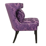 Полукресло с мягкой обивкой из жаккарда на 4-х ножках из массива березы Baroque Armchair violet варинант исполнения - 1 | Loft Concept в Волгограде