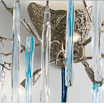 Бра с ветвистым каркасом из металла и подвесками из стекла Droplet Chandelier варинант исполнения - 3 | Loft Concept в Волгограде