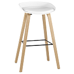 Барный стул на ножках из натурального дерева Boras White варинант исполнения - 1 | Loft Concept в Волгограде