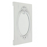 Зеркало белое овальное в прямоугольной деревянной раме с легкими потертостями White Provence варинант исполнения - 2 | Loft Concept в Волгограде